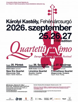 Quartettissimo XVII. Európai Vonósnégyes Fesztivál a Károlyi Kastélyban