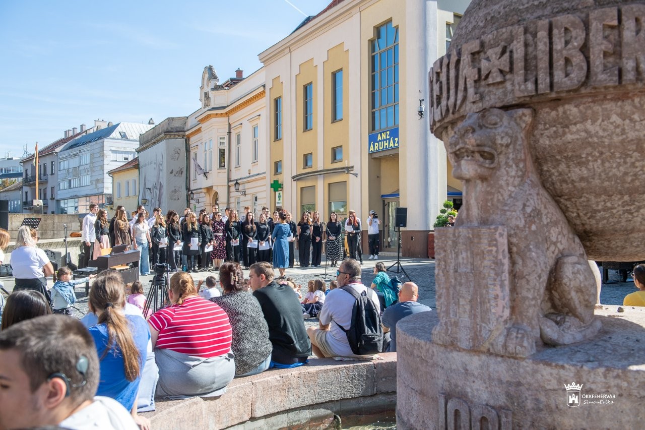 Térzenével örvendeztették meg a hermannosok a belvárosban sétálókat a zene világnapján