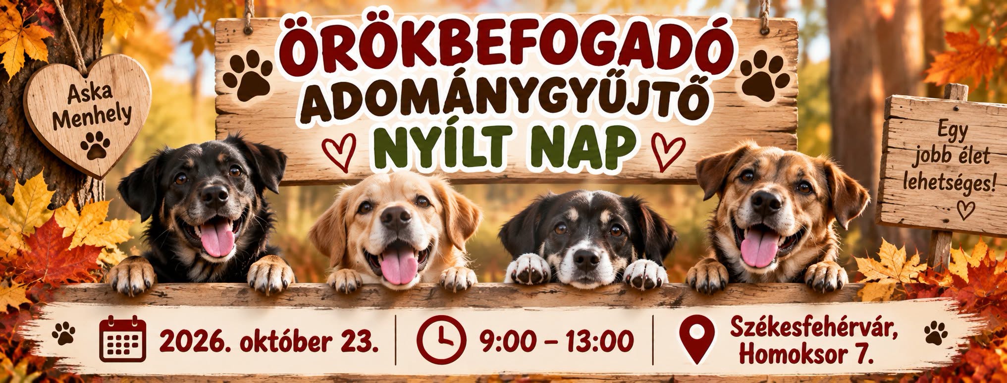 Örökbefogadó és adománygyűjtő nyílt nap lesz az ASKA menhelyen október 23-án