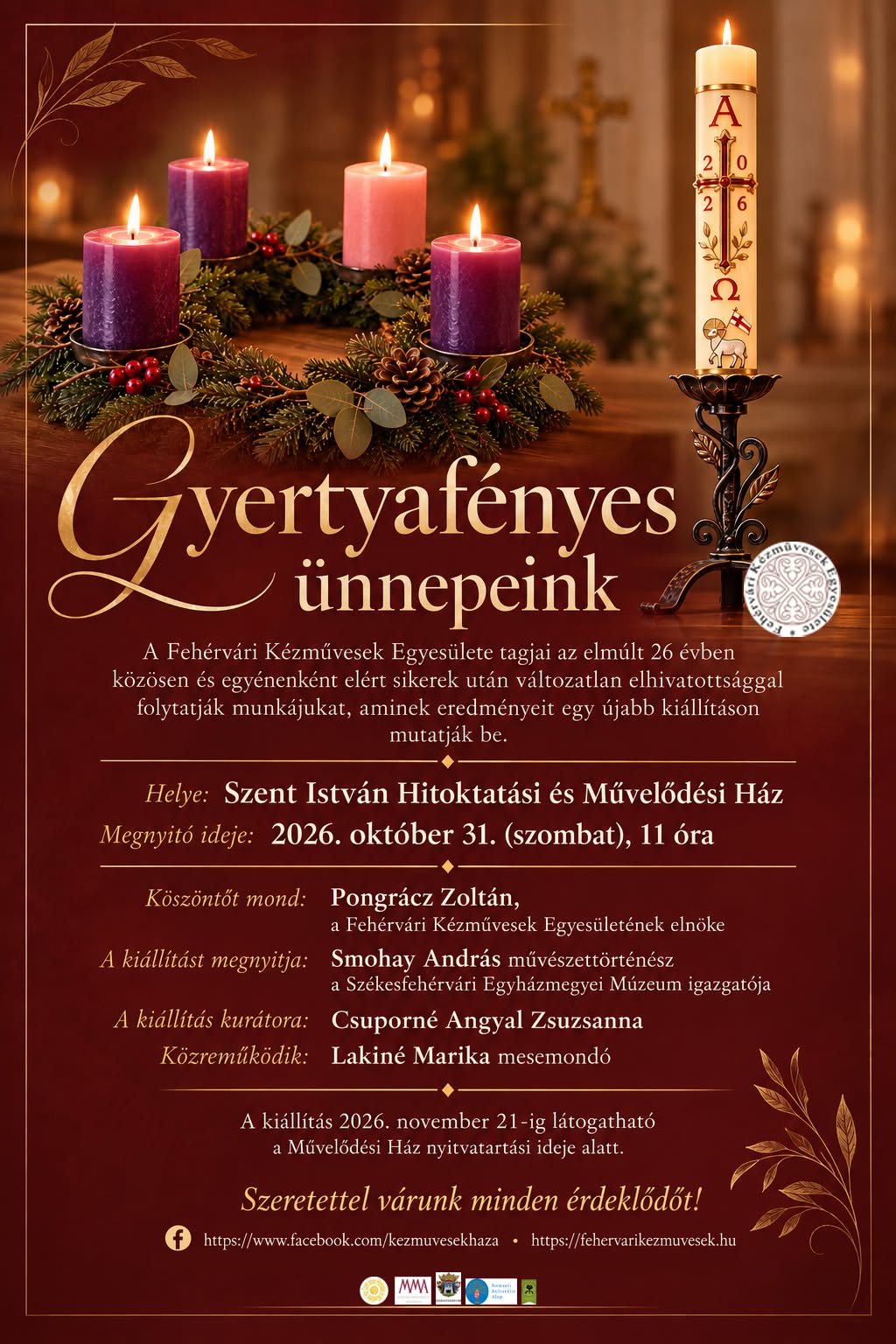 Gyertyafényes ünnepeink – varázslatos kiállítás nyílik szombaton a Szent Korona Galériában