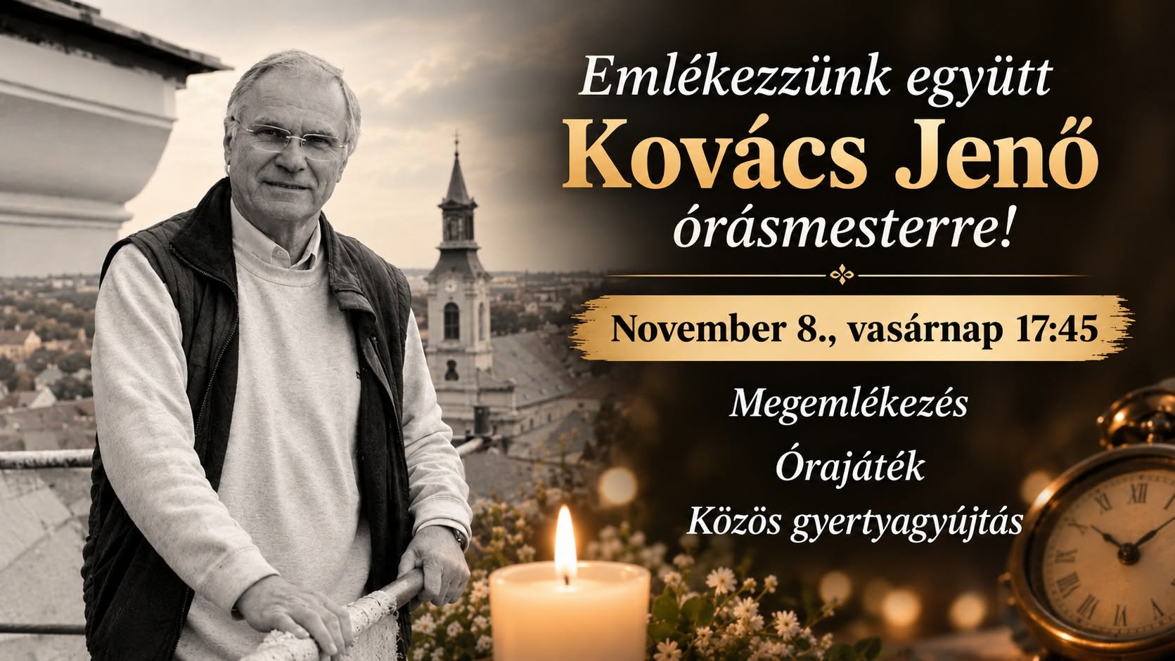 Kovács Jenő órásmesterre emlékeznek halálának 10. évfordulóján