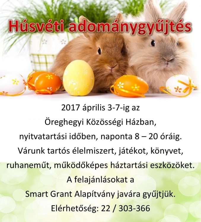 Húséti adománygyűjtés az Öreghegyi Közösségi Házban